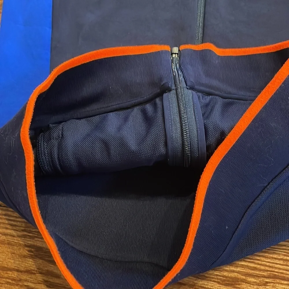 RALPH LAUREN X boys Med golf US OPEN zip up jersey jacket neon accents navy